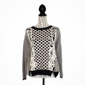 Anthropologie+Greylin Viv Black & White Sweater